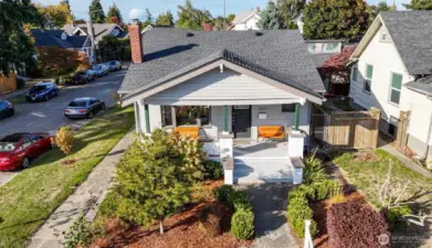 You are going to love classic updated craftsman home, it says welcome home.