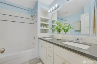 The beautifully updated bathroom.