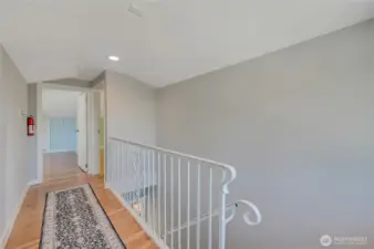 The upstairs landing.