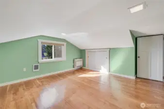 The bedroom is very spacious.