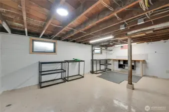 The downstairs could be finished and made into a wonderful space.