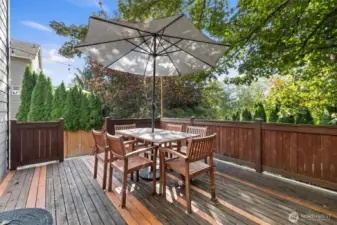 Nice sized private deck