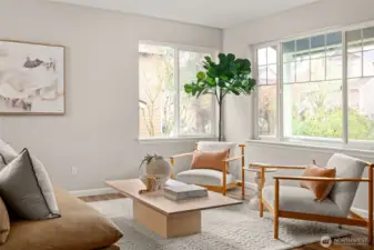 Large living area at the front of the home is perfect for entertaining!