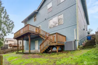 View of the exterior of the back of the house.