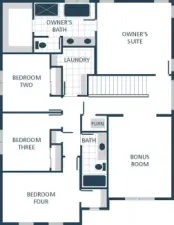 Photographs are for illustrative purposes only. Features, finishes, interior/exterior colors, landscaping and floorplan shown may vary from actual homes built