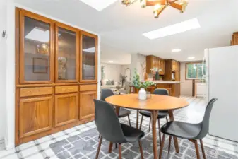 Dining room has more built-in storage