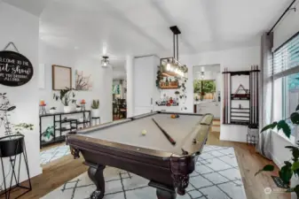 The formal dining room is easily accessible to the kitchen.