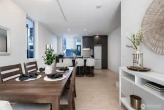 All open concept living/dining and kitchen
