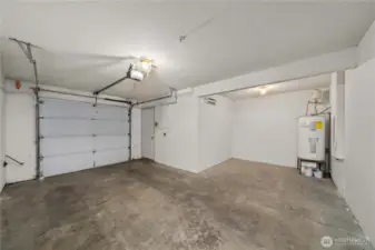 Oversized garage with room for storage