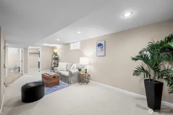 Lower level, large family room area, 3/4 b bath and wonderful laundry room too!