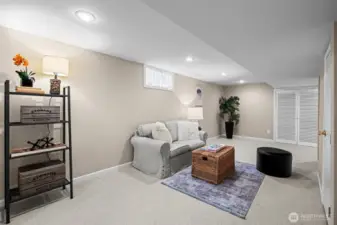 Lower level with high ceilings, also fully insulated, new electrical throughout