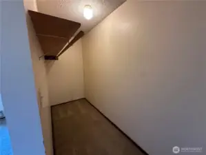 Large bedroom walk in closet