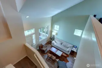 View from the top of the stairs.