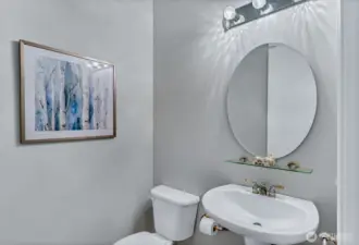 There is also a solar tube skylight in the powder room.