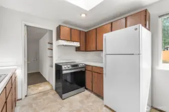 Fridge and newer oven stay!