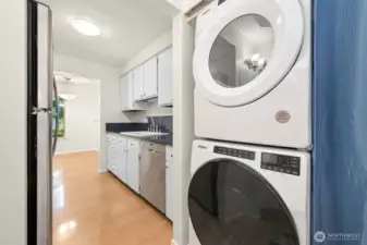 Newer(2 years) full size washer and dryer in unit