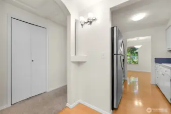 Entry to kitchen/halllway to living rooms/bedrooms