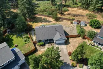 Drone view of home