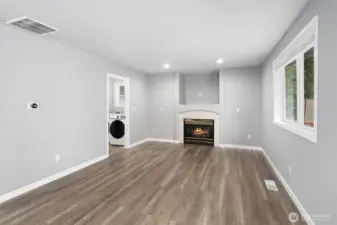 Gas fireplace - Just flip a switch!