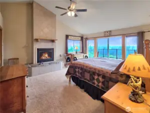 Master Suite with gas fireplace.