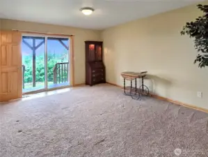 Lower: Bedroom with private deck.