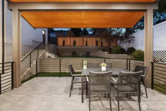 Covered deck great for entertaining in any weather