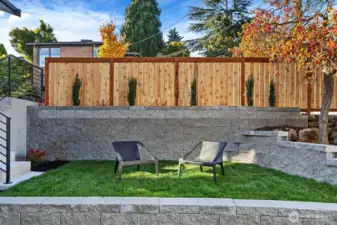 Terraced backyard