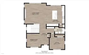 Main level floor plan