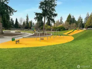 Four blocks to 9-acre park. Has large parking lot.