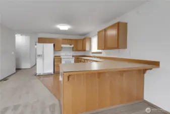 Kitchen view toward Front of Home