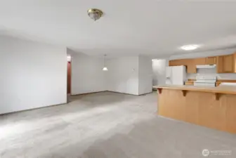 Kitchen view from Sliding Glass Door