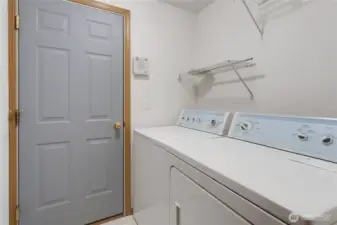 Laundery into Garage from Front Hallway off Living Room