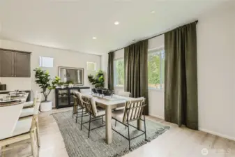 Dining space Photos are representation as the home is under construction.