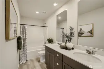 Hall bath  Photos are representation as the home is under construction.