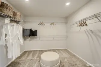 Walk in closet    Photos are representation as the home is under construction.