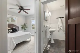 Interior: Bathroom and Bedroom II from Ball