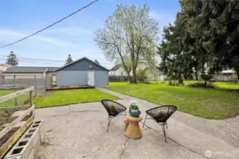 Backyard and Garage