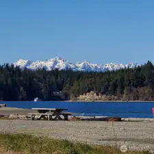 Olympics from the spit.  Rainier can be seen from this same spot.