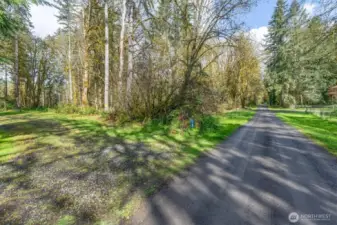 Showing entrance off Deer Park Lane to homesite. Driveway is 500 feet long.