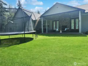 Expansive back yard to play in or relax.  Virtually enhanced grass.