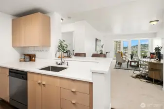 Open floor plan provides light and views throughout the home.