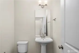 Main living level powder bath