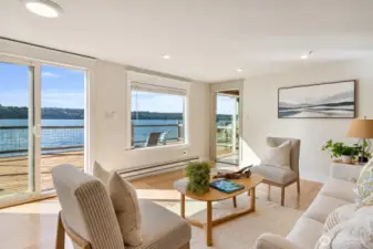 Living Room with view of Narrows Passage  4 North Salmon Beach