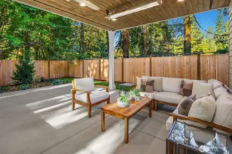 Private outdoor covered living area