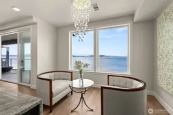 Sitting area? Breakfast nook? Formal dining? Anything is possible with this view!