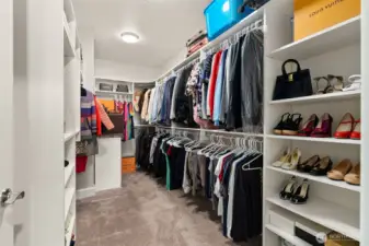 A closet designed for the stylish minded person. Room for nearly everything!