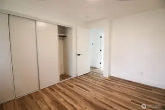 bedroom with beautiful door and hardware