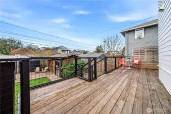 The large western deck has IPE wood and built to last.