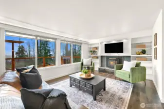 Cozy living area with an efficient stove