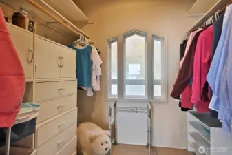 Large walk-in closet.